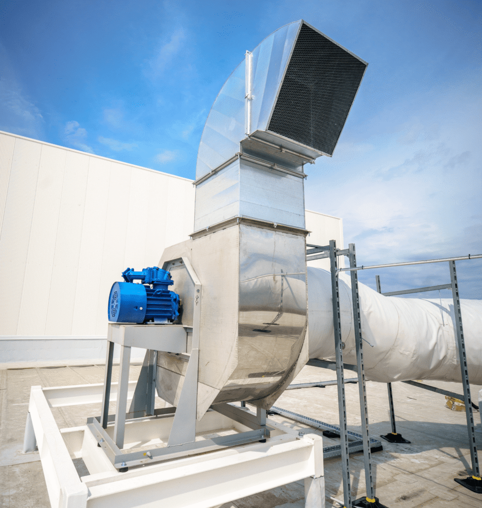 HVAC vent on the roof of a building